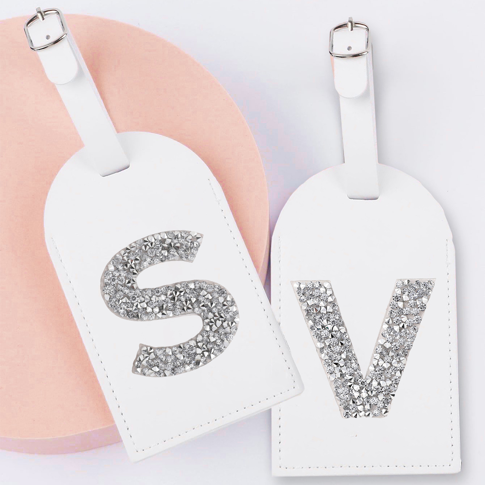 Travel Luggage Set - AZ Strass Monogramma Etichetta per bagagli