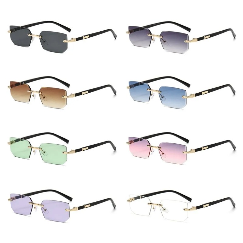 Designer Sunglasses - Occhiali da Sole Rettangolari Senza Montatura