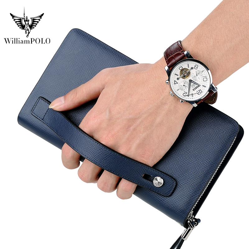 WILLIAMPOLO Borsa Clutch in Pe - Leather Wallet Men recensione e prezzo