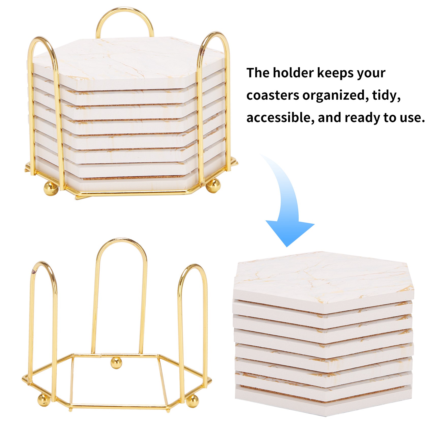 8 sottobicchieri per bevande a - Marble Coaster Set recensione e prezzo